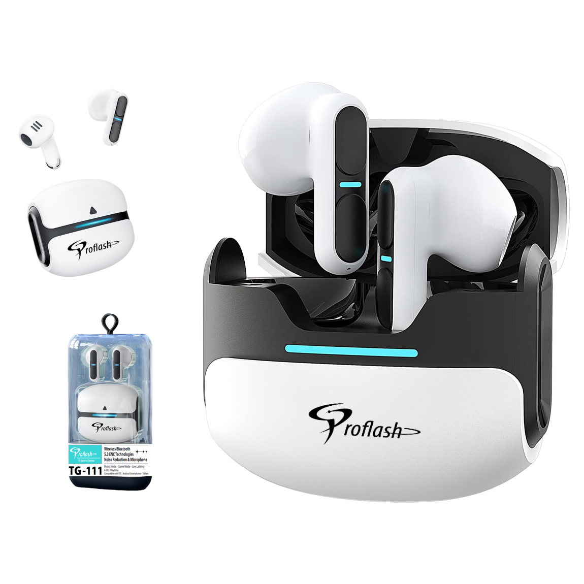 Wireless Bluetooth Earbuds with Charging Case – Touch Control, Long Battery, Noise Reduction, Premium Bass, Compatible with iPhone & Android