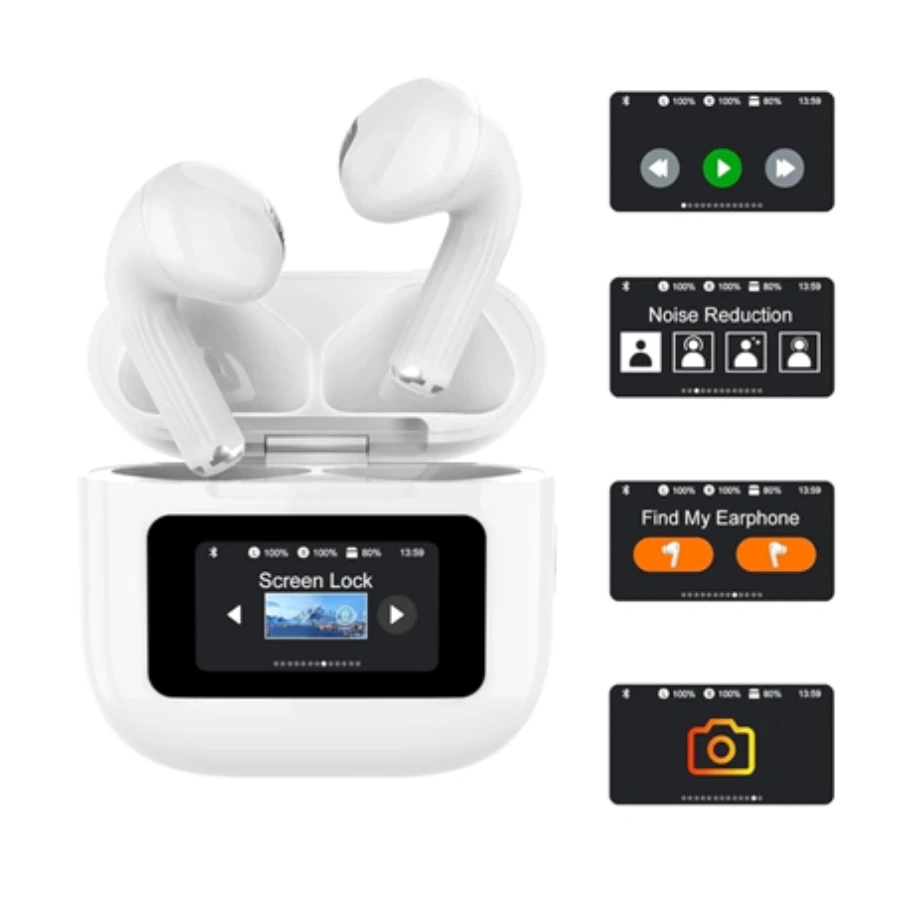 Wireless Earbuds with LED Screen Case, ANC, Mic, Touch Control | BT-019 image produit 2