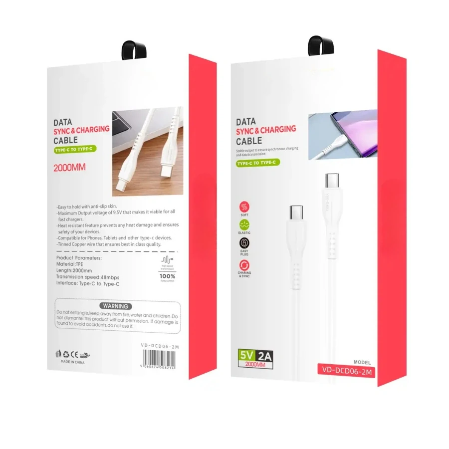Type-C to Type-C Charging Cable (6.5ft/2m) | DCD06-2M image produit 3